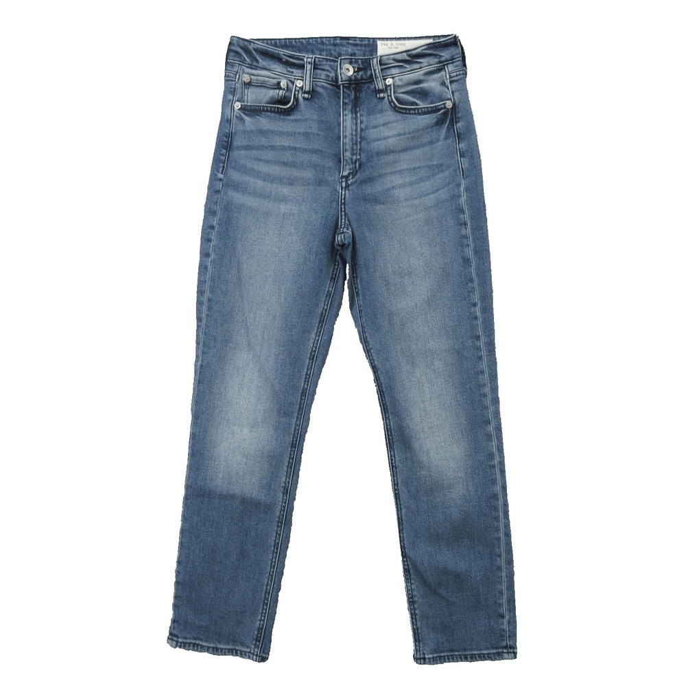 rag & bone Jeans Womens 25 Blue Nina High Rise Ankle Cigarette Stretch Denim
